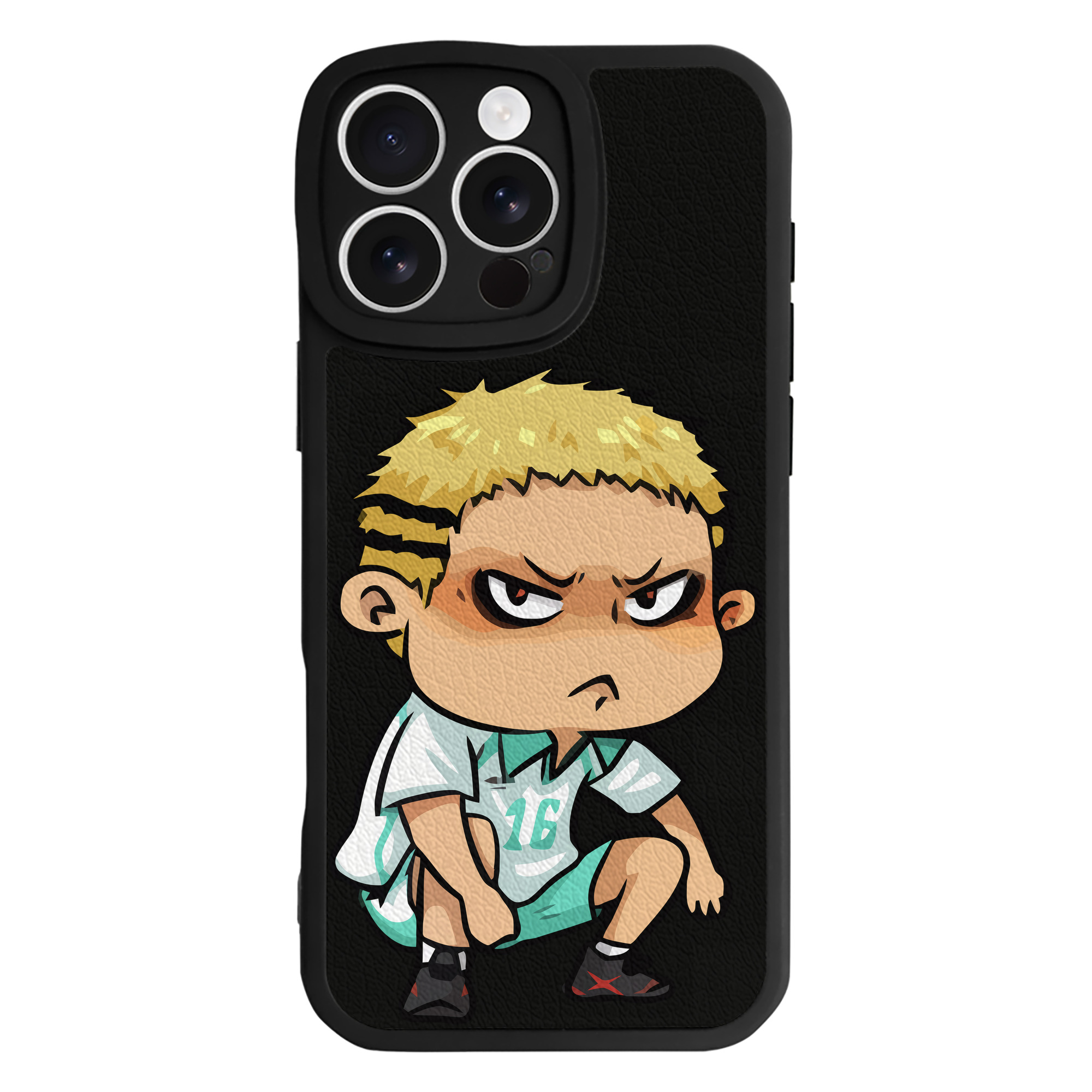 （画像用） ハイキュー!! Haikyu!! 【iPhone 16シリーズ対応】シリコンスマホケース（レザー調） 材質：シリコン